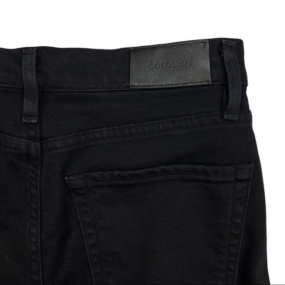 GOLDSIGN The High Rise Slim Jean in Slater Black W3343-672 Size 26 - Picture 12 of 12